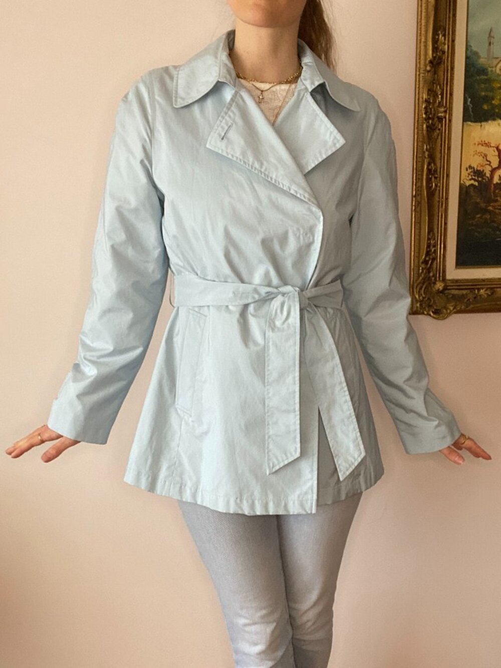 Blue LONDON FOG, Spring Trench Coat